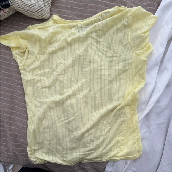 Negative Yellow Ribbed Tank Top - Picture 3 of 3